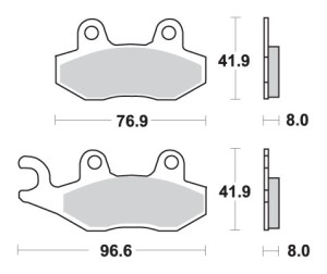 SBS PROMOCJA KLOCKI HAMULCOWE KH135 / KH214 OFF-ROAD RACING SINTER KOLOR ZŁOTY