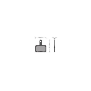 BRENTA BIKE KLOCKI HAMULCOWE ROWEROWE E-BIKE MTB / SZOSA / ELEKTRYK PASUJE DO SHIMANO DEORE BR-M575, BR-M525, BR-M515, BR-T615, BR-M506, BR-M505, BR-MT500, BR-M495, BR-M486, BR-M485, BR-M475 BR129
