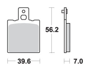 SBS KLOCKI HAMULCOWE KH047 / KH47 STREET STANDART CERAMIC KOLOR CZARNY