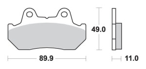 SBS KLOCKI HAMULCOWE KH69/3 STREET STANDART CERAMIC KOLOR CZARNY
