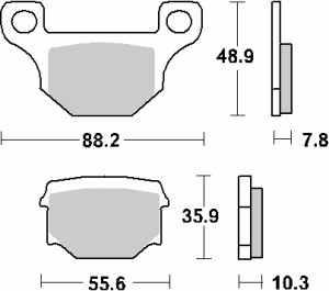 SBS KLOCKI HAMULCOWE KH93 STREET STANDART CERAMIC KOLOR CZARNY