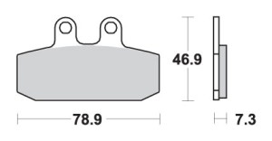 SBS KLOCKI HAMULCOWE KH256 STREET STANDART CERAMIC KOLOR CZARNY