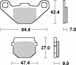 SBS PROMOCJA KLOCKI HAMULCOWE KH83 STREET STANDART CERAMIC APRILIA RS4 50 '12-'19, PIAGGIO VESPA NRG 50 '06-'16, SUZUKI AH 50/80/100 ADRESS '88-'95, AN 125 '06-'08, UE 125/150 '01-'03, KEEWAY HURRICANE 50 '06-'16, HYOSUNG SF/SENSE 50 '98-'07 KOLOR CZ
