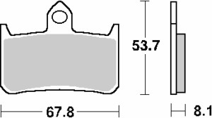 SBS PROMOCJA KLOCKI HAMULCOWE KH187 STREET STANDART CERAMIC HONDA RS 250R '91-'92, RVF 400RR '90-'96 KOLOR CZARNY