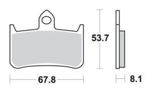 SBS KLOCKI HAMULCOWE KH187 STREET PERFORMANCE (EXCEL) SINTER HONDA RS 250R '91-'92, RVF 400RR '90-'96 KOLOR ZŁOTY
