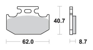 SBS PROMOCJA KLOCKI HAMULCOWE KH152 OFF-ROAD SINTER KOLOR ZŁOTY