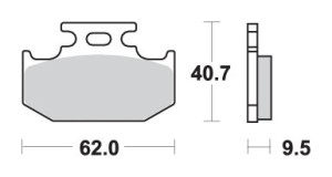 SBS PROMOCJA KLOCKI HAMULCOWE KH152/2 OFF-ROAD SINTER KOLOR ZŁOTY