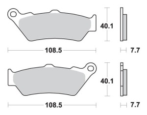 SBS KLOCKI HAMULCOWE KH209 / KH209/2 STREET PERFORMANCE (EXCEL) SINTER KOLOR ZŁOTY