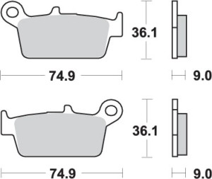 SBS PROMOCJA KLOCKI HAMULCOWE KH131/3 STREET STANDART CERAMIC JINCHENG JC 125 2B '97, MOTOUR UNION JC 125 DEER '98-'99 KOLOR CZARNY