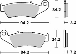 SBS KLOCKI HAMULCOWE KH185 / KH389 STREET STANDART CERAMIC KOLOR CZARNY