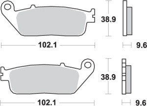 SBS KLOCKI HAMULCOWE KH196 STREET STANDART CERAMIC PASUJE DO: HONDA CB 500, CTX 700, NC 750, VT 750, XL 600V, PRZÓD
