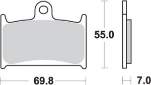 SBS KLOCKI HAMULCOWE KH145 / KH236 STREET PERFORMANCE (EXCEL) SINTER SUZUKI RF 900 '94-'97, GSF 1200 BANDIT '97-'00 KOLOR ZŁOTY