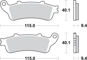 SBS PROMOCJA KLOCKI HAMULCOWE KH281 STREET PERFORMANCE (EXCEL) SINTER KOLOR ZŁOTY PASUJE DO: HONDA ST1100 '96, ST1300 TYŁ
