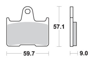SBS KLOCKI HAMULCOWE KH254 STREET PERFORMANCE (EXCEL) SINTER KOLOR ZŁOTY PASUJE DO: SUZUKI GSXR '04-'06 TYŁ