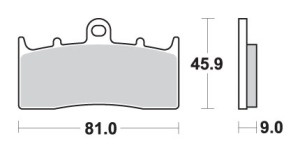 SBS KLOCKI HAMULCOWE KH613 STREET PERFORMANCE (EXCEL) SINTER KOLOR ZŁOTY PASUJE DO: BMW K1200/1300/1600, R850/1100/1150/1200 PRZÓD