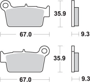 SBS PROMOCJA KLOCKI HAMULCOWE KH367 OFF-ROAD RACING SINTER KOLOR ZŁOTY PASUJE DO: YAMAHA YZ/YZF, KAWASAKI KXF, SUZUKI RMZ TYŁ