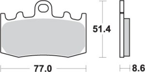 SBS KLOCKI HAMULCOWE KH335 STREET PERFORMANCE (EXCEL) SINTER KOLOR ZŁOTY PASUJE DO: BMW R850/1100/1150/1200, K1200/1300 PRZÓD