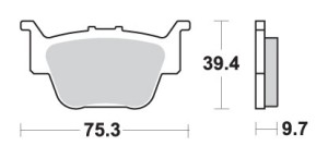 SBS KLOCKI HAMULCOWE KH373 OFF-ROAD SINTER KOLOR ZŁOTY PASUJE DO: HONDA TRX420/650/680 TYŁ