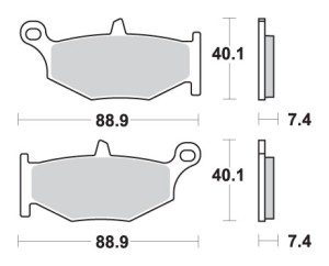 SBS KLOCKI HAMULCOWE KH419 STREET PERFORMANCE (EXCEL) SINTER KOLOR ZŁOTY PASUJE DO: SUZUKI GSX-R 600/750/1000/1300, DL1000 V-STROM TYŁ