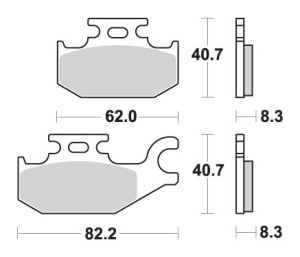 SBS PROMOCJA KLOCKI HAMULCOWE KH413 OFF-ROAD SINTER KOLOR ZŁOTY
