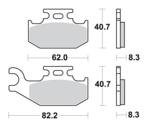 SBS PROMOCJA KLOCKI HAMULCOWE KH414 OFF-ROAD SINTER KOLOR ZŁOTY