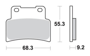 SBS KLOCKI HAMULCOWE KH432 STREET PERFORMANCE (EXCEL) SINTER KOLOR ZŁOTY