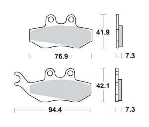 SBS KLOCKI HAMULCOWE KH194 STREET STANDART CERAMIC KOLOR CZARNY DEDYKOWANY DO YAMAHA DT50 PIAGGIO VESPA 125 APRILIA RX 90 120HF