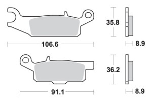 SBS KLOCKI HAMULCOWE KH446 OFF-ROAD SINTER KOLOR ZŁOTY