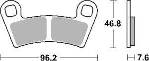 SBS KLOCKI HAMULCOWE KH456 OFF-ROAD SINTER KOLOR ZŁOTY PASUJE DO: POLARIS 450/525/570/800 PRZÓD