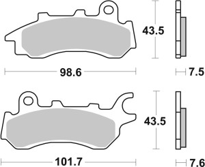 SBS KLOCKI HAMULCOWE KH716 STREET STANDART CERAMIC HONDA CB 125 F '17-'21 PRZÓD KOLOR CZARNY