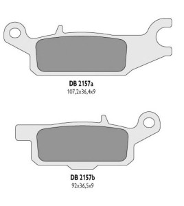 DELTA BRAKING KLOCKI HAMULCOWE KH445 YAMAHA YFM 550 GRIZZLY '11-14, YFM 700 GRIZZLY '07-18 LEWY TYŁ - ZASTĘPUJĄ DB2157MX-D ORAZ DB2157QD-D