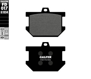 GALFER KLOCKI HAMULCOWE KH034 PӣMETALICZNE