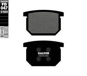 GALFER KLOCKI HAMULCOWE KH065 PӣMETALICZNE