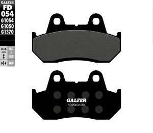 GALFER KLOCKI HAMULCOWE KH069 PӣMETALICZNE