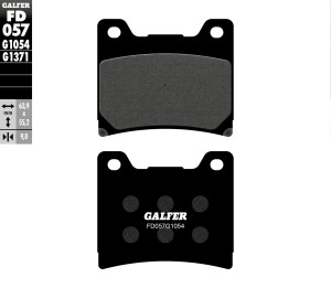 GALFER KLOCKI HAMULCOWE KH088 PӣMETALICZNE