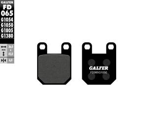 GALFER KLOCKI HAMULCOWE KH115 PӣMETALICZNE SCOOTER
