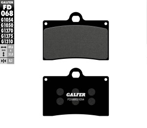 GALFER KLOCKI HAMULCOWE KH095 PӣMETALICZNE