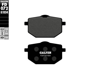 GALFER KLOCKI HAMULCOWE KH118 PӣMETALICZNE YAMAHA XT600 '87; XT 600Z TENERE '85-'90