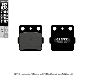 GALFER KLOCKI HAMULCOWE KH084 PӣMETALICZNE