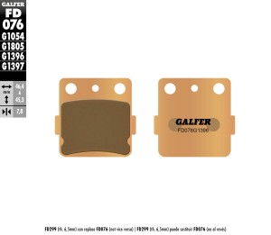 GALFER KLOCKI HAMULCOWE KH084 SPIEK METALICZNY (ZŁOTE) OFF ROAD