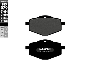 GALFER KLOCKI HAMULCOWE KH101 PӣMETALICZNE SCOOTER
