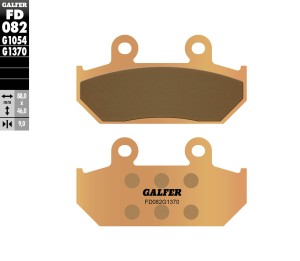 GALFER KLOCKI HAMULCOWE KH124 / KH412 SPIEK METALICZNY (ZŁOTE) STREET