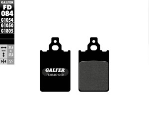 GALFER KLOCKI HAMULCOWE KH116 PӣMETALICZNE SCOOTER