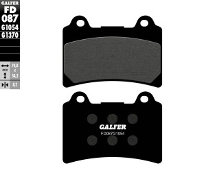 GALFER KLOCKI HAMULCOWE KH123 PӣMETALICZNE