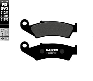 GALFER KLOCKI HAMULCOWE KH125 PӣMETALICZNE