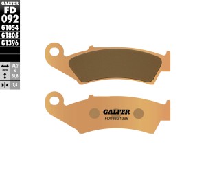 GALFER KLOCKI HAMULCOWE KH125 SPIEK METALICZNY (ZŁOTE) OFF ROAD