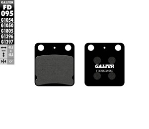 GALFER KLOCKI HAMULCOWE KH054 PӣMETALICZNE
