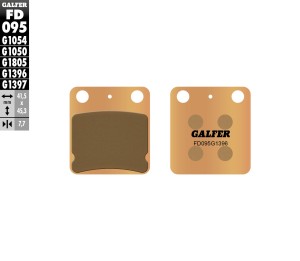 GALFER KLOCKI HAMULCOWE KH054 SPIEK METALICZNY (ZŁOTE) OFF ROAD