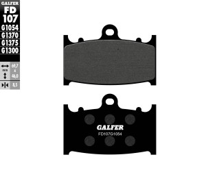 GALFER KLOCKI HAMULCOWE KH158 PӣMETALICZNE