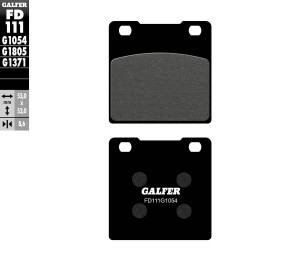 GALFER KLOCKI HAMULCOWE KH063 / KH161 PӣMETALICZNE